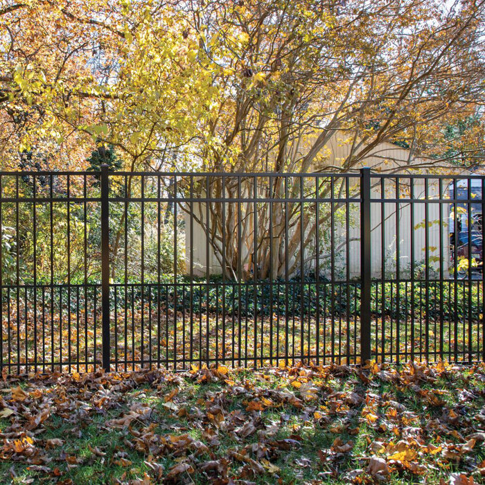 Barrette Outdoor Living 19.5 In. X 35 In. Black Aluminum Puppy Picket